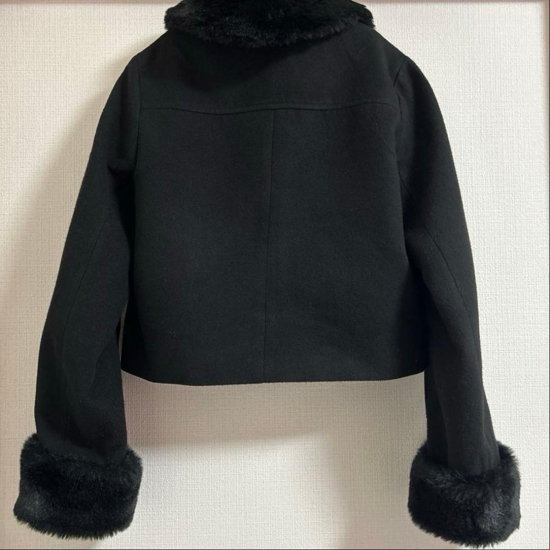 完売品 ハニーミュウ ベルトリボンショートコート ブラック