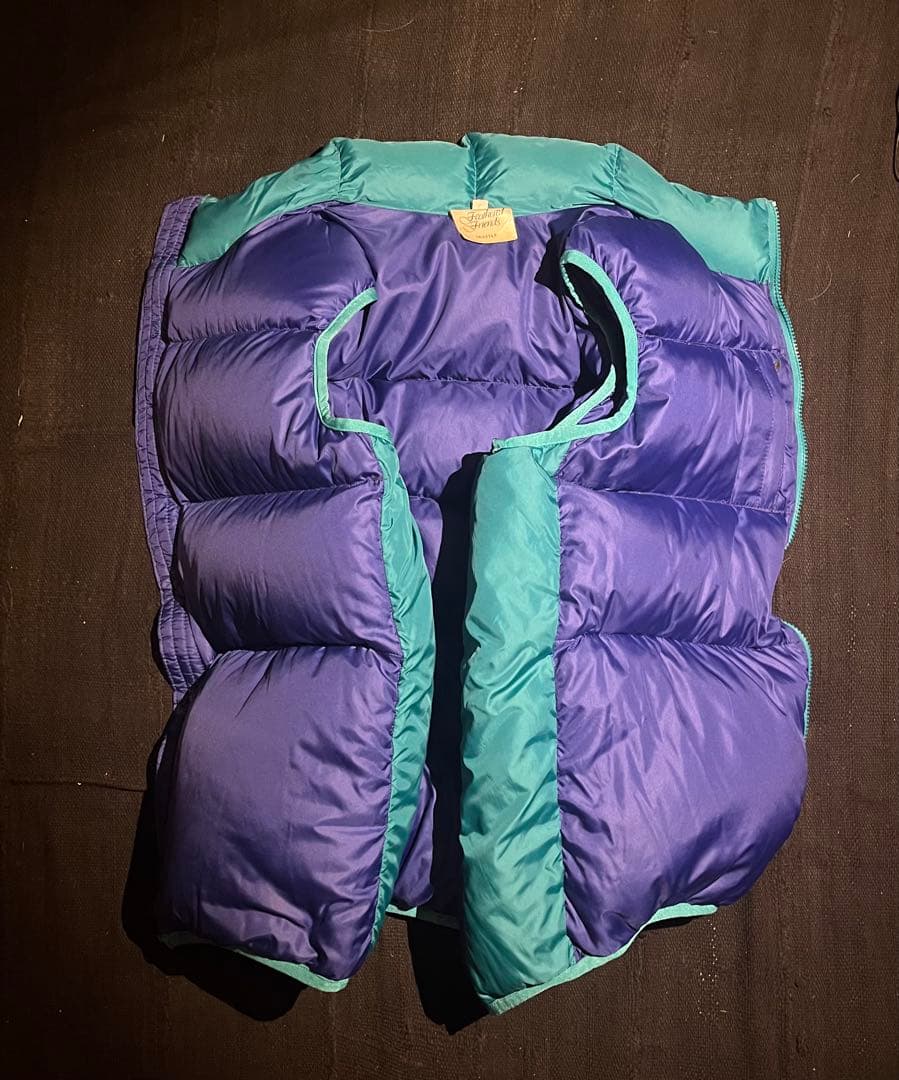 希少美品 80s アメリカ製 フェザードフレンズ ダウンベスト パープル