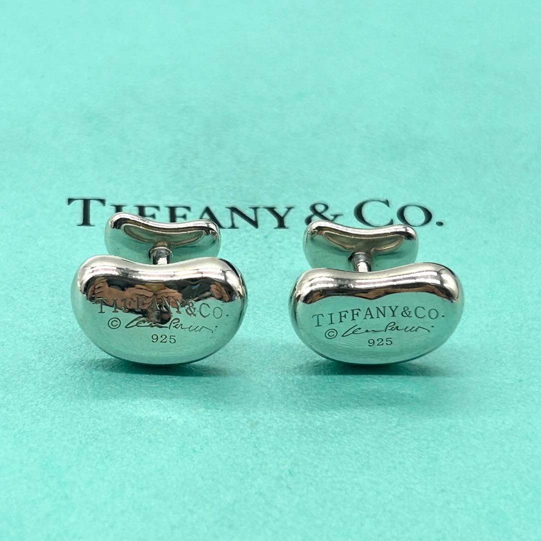 美品　ティファニー　ビーンズ　カフス　シルバー　925