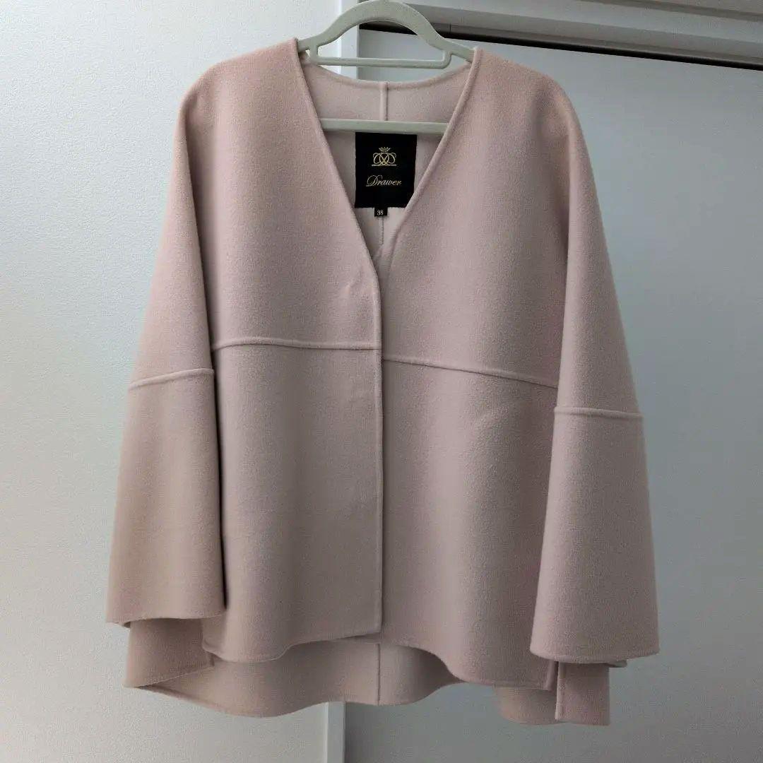 rin様　Drawer ノーカラージャケット 38 ピンク