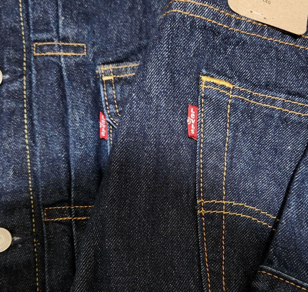 リーバイス 2ND トラッカーJKT L 501 セットアップ 濃紺 W34