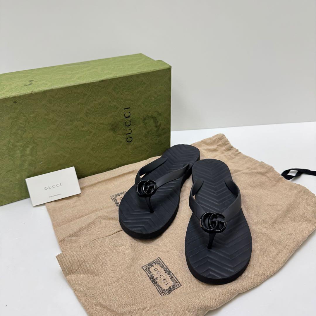 GUCCI グッチ ビーチサンダル 659229 ブラック サイズ9