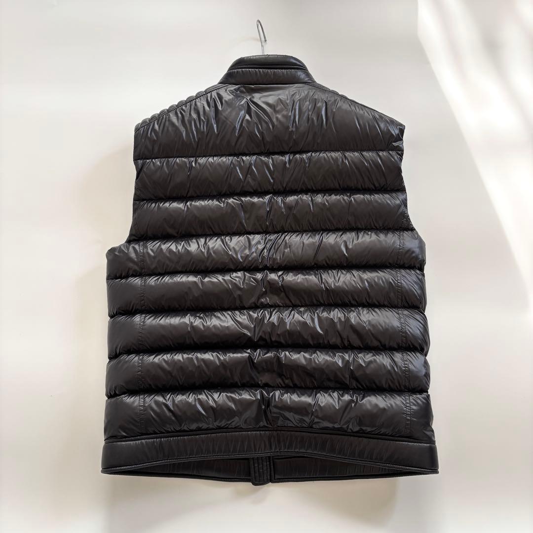 極美品 54/XL相当 PRADA プラダ ダウンベスト バイカー ブラック