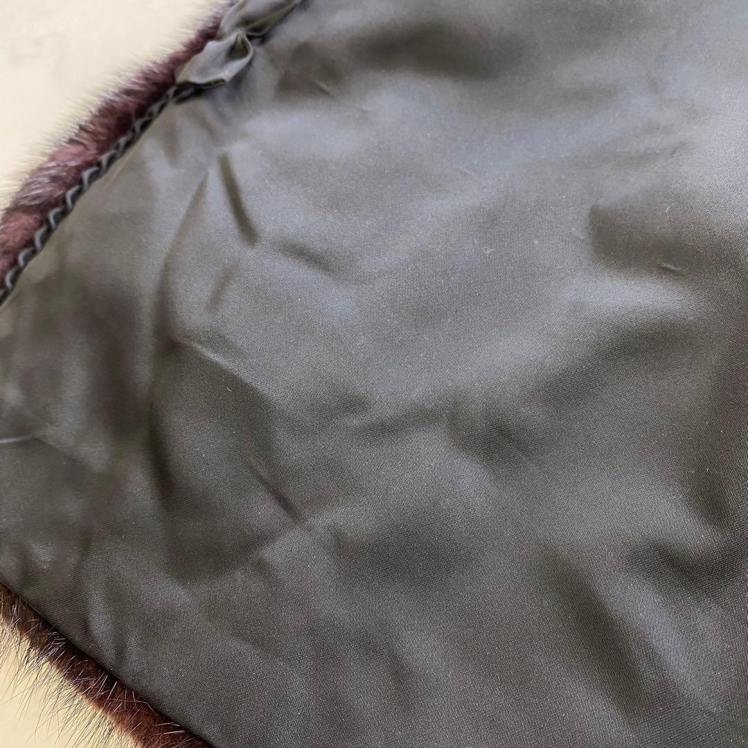 美品★SAGA MINK 金サガ ノーカラーコート リアルファー 15