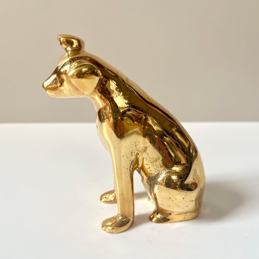 【稀少品】 VICTOR ビクター犬 ニッパー犬 金属製 ゴールド 昭和レトロ