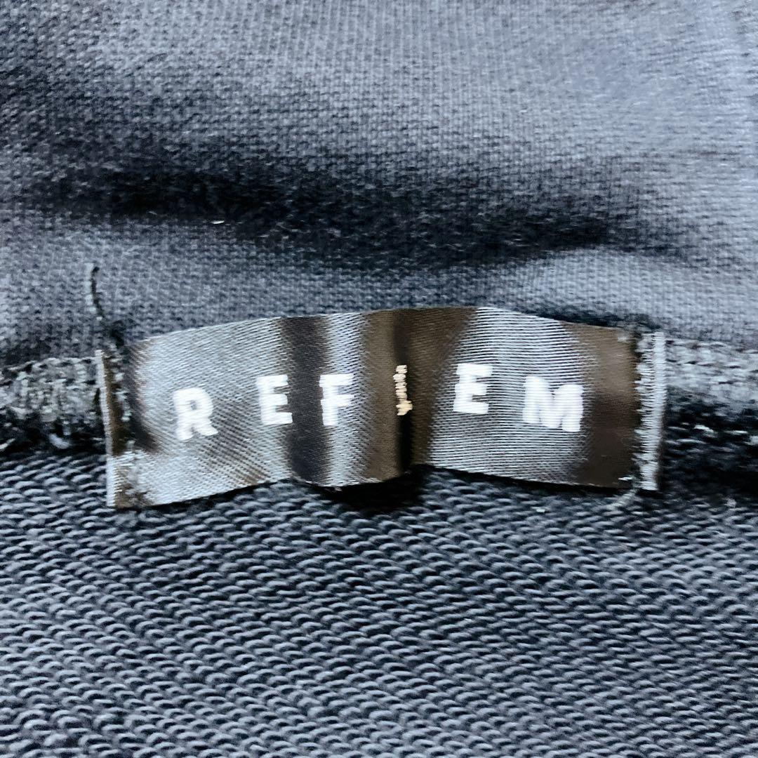 REFLEM レフレム Dリング ロゴテープ ジップアップ パーカー ブラック