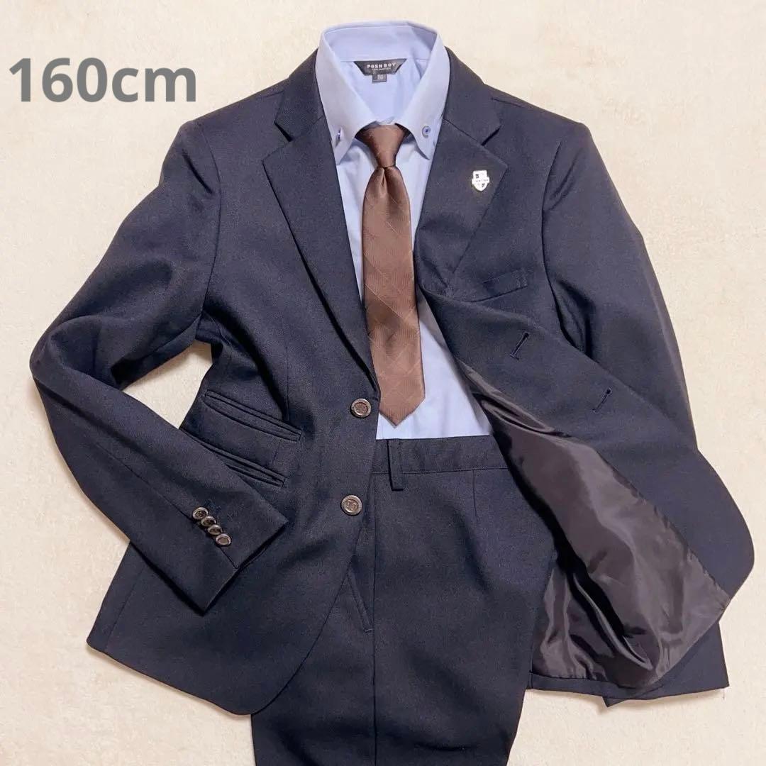 美品　jommjomm スーツセット　160cm 男の子 ネイビー　銀ボタン