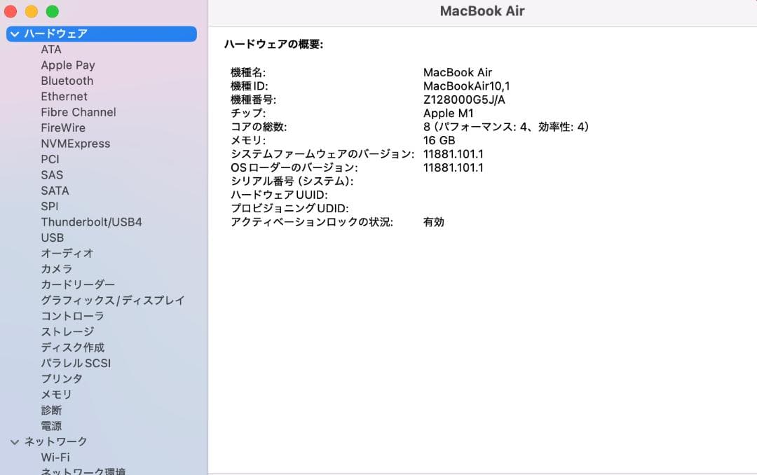 Macbook Air M1 2020 13インチ 16GB 1TB US配列