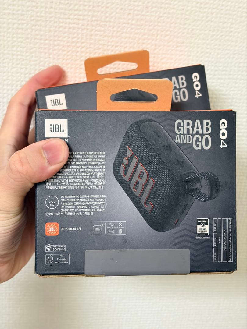 2 x JBL GO4 ブラック ワイヤレススピーカー