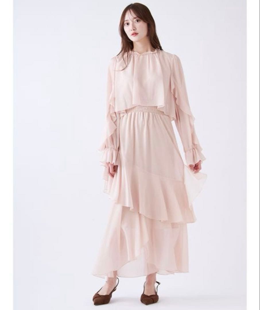 【タグ付き新品】 snidel ブラウスレイヤードフリルワンピース