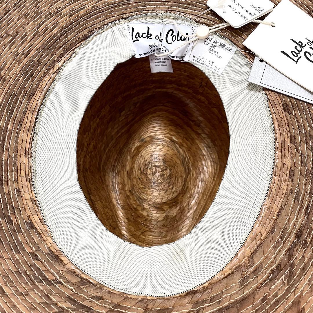 未使用タグ付き ラックオブカラー Fedora 麦わら帽子 中折れハット S/M