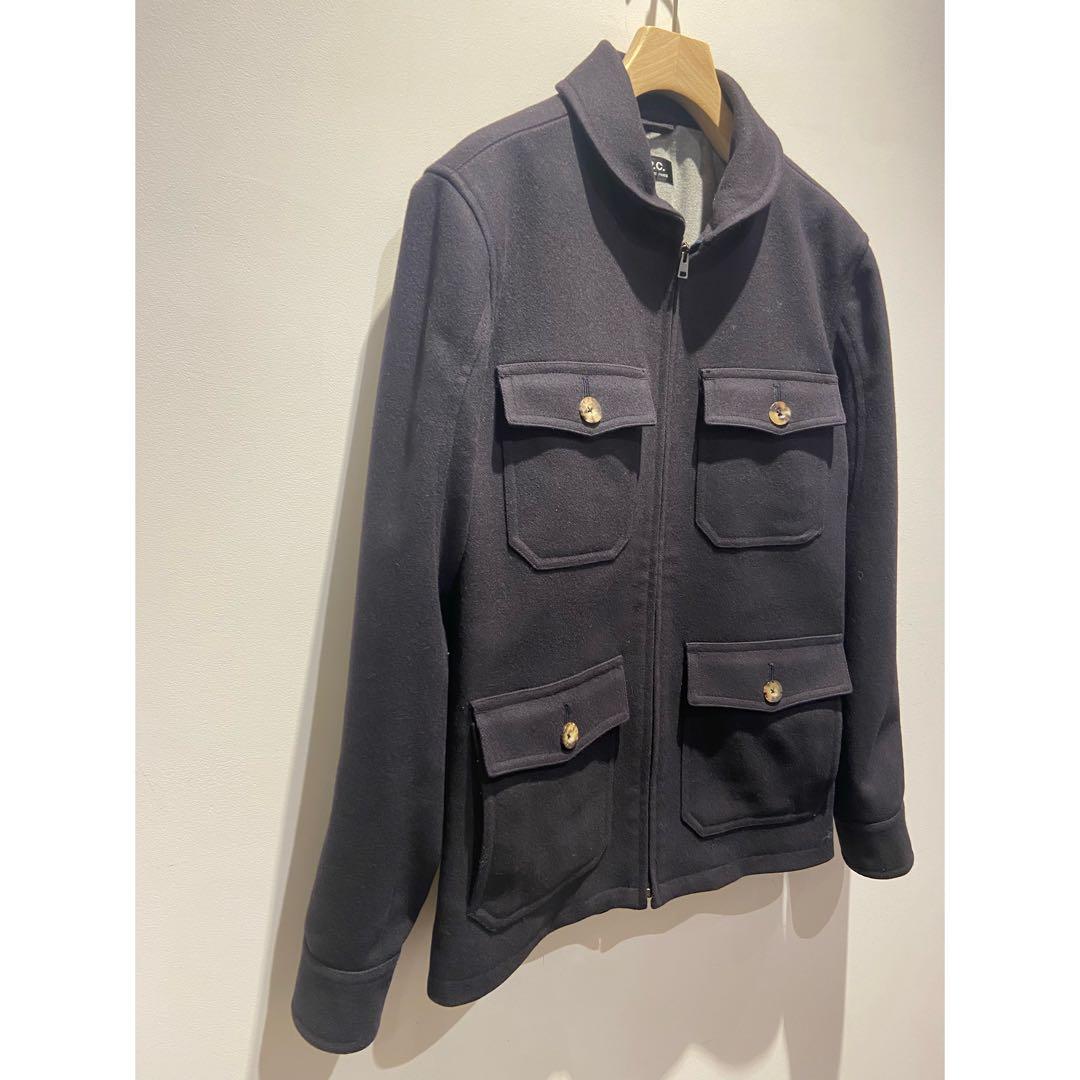 A.P.C.*ジップアップ　メルトンウールジャケット