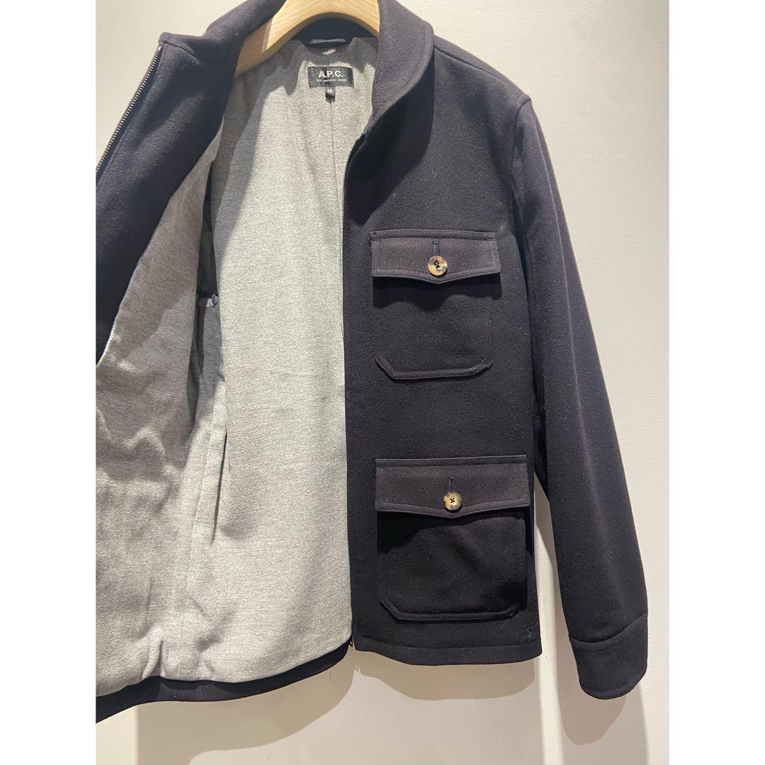 A.P.C.*ジップアップ　メルトンウールジャケット