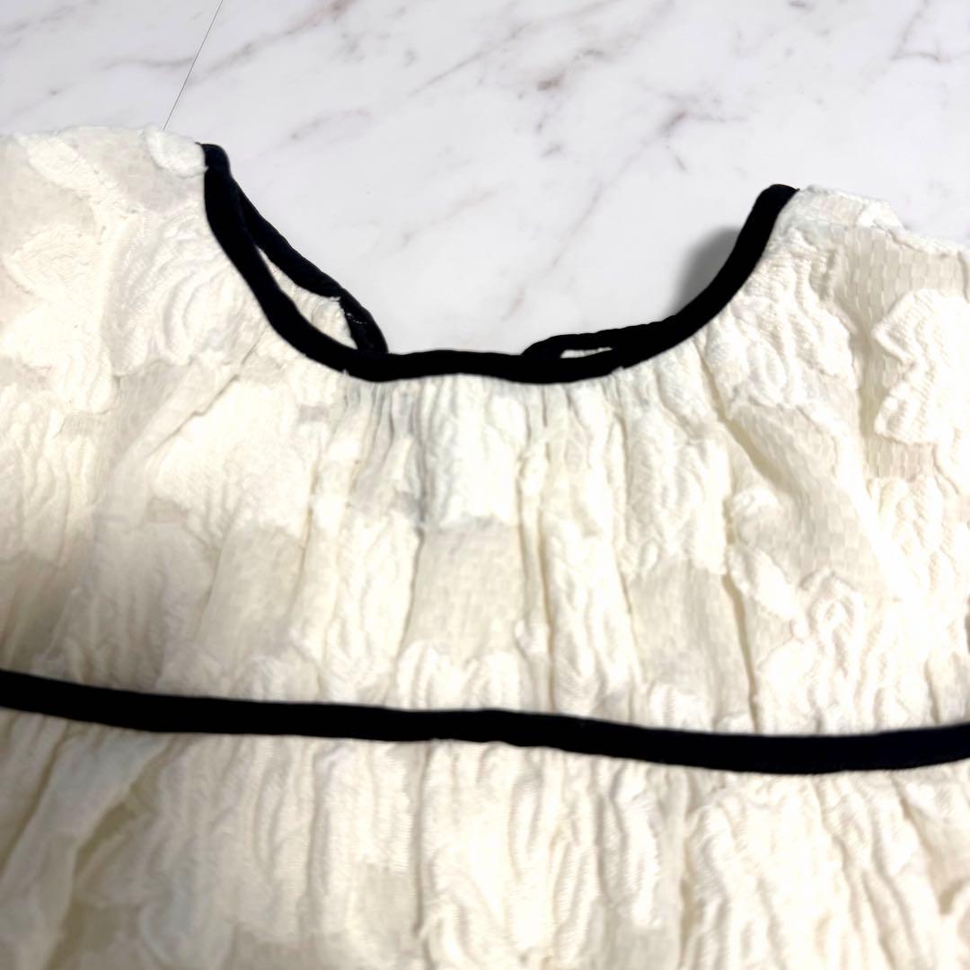 【美品】完売品✨️セブンテン パイピング ティアード トップス レース ホワイト