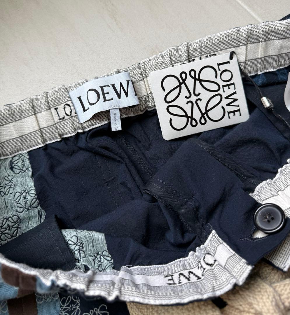 【新品未使用】LOEWE アナグラムストライププリントトラックショートパンツ