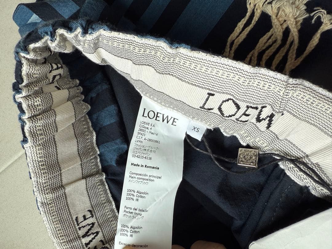 【新品未使用】LOEWE アナグラムストライププリントトラックショートパンツ