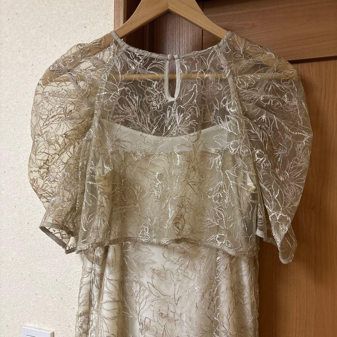 LE’RURE リルアー　刺繍レースレイヤードドレス　オケージョンドレス
