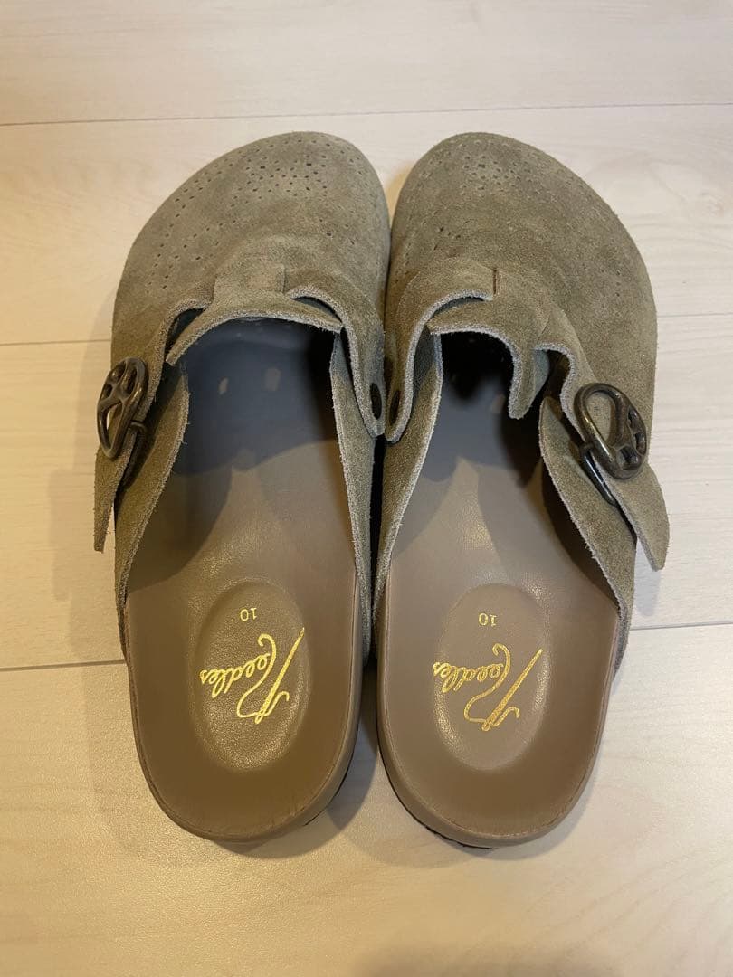 パ*ル様 Needles Clog Sandal Suede LTHR US10