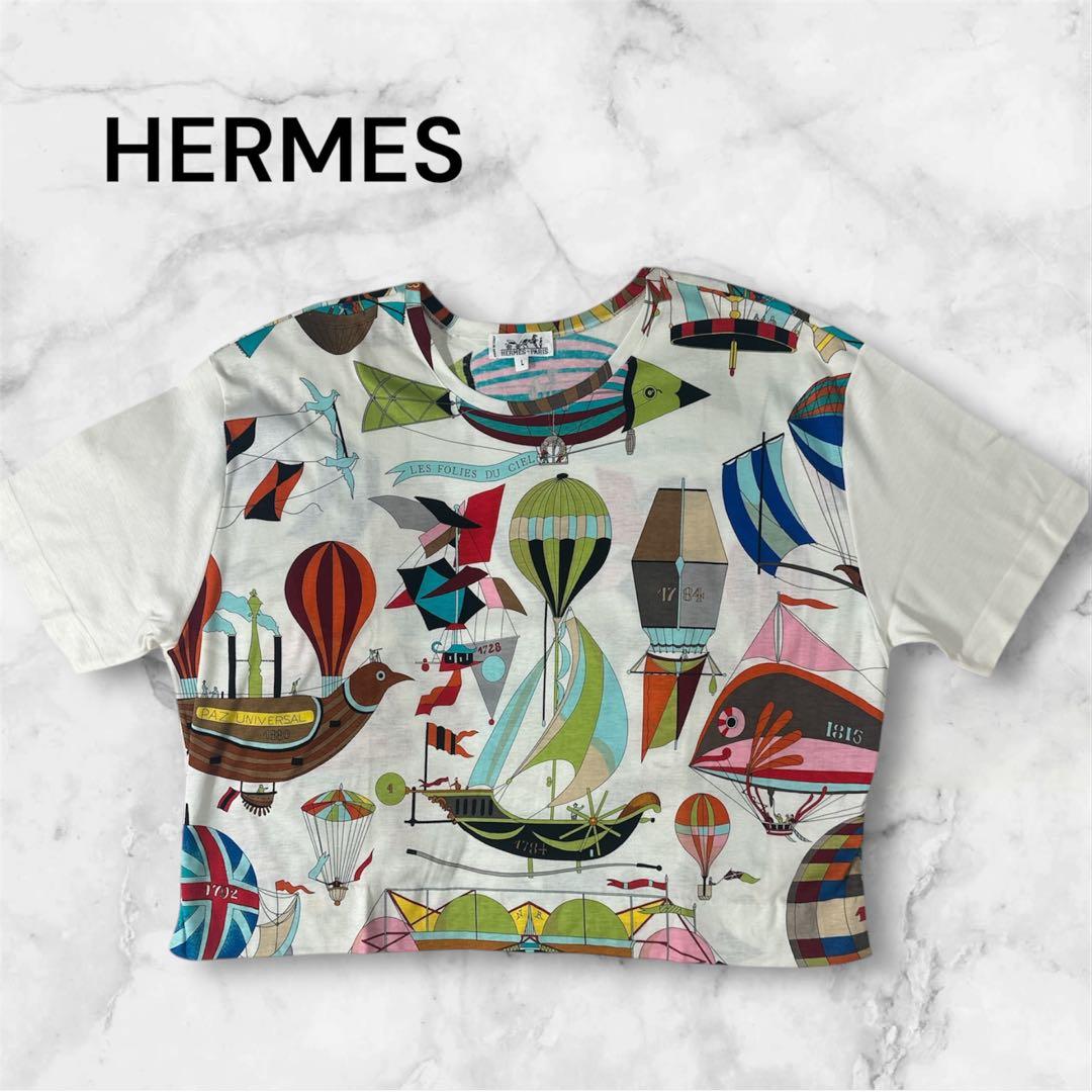 HERMES ヴィンテージTシャツ　気球　飛行船　大空の狂気
