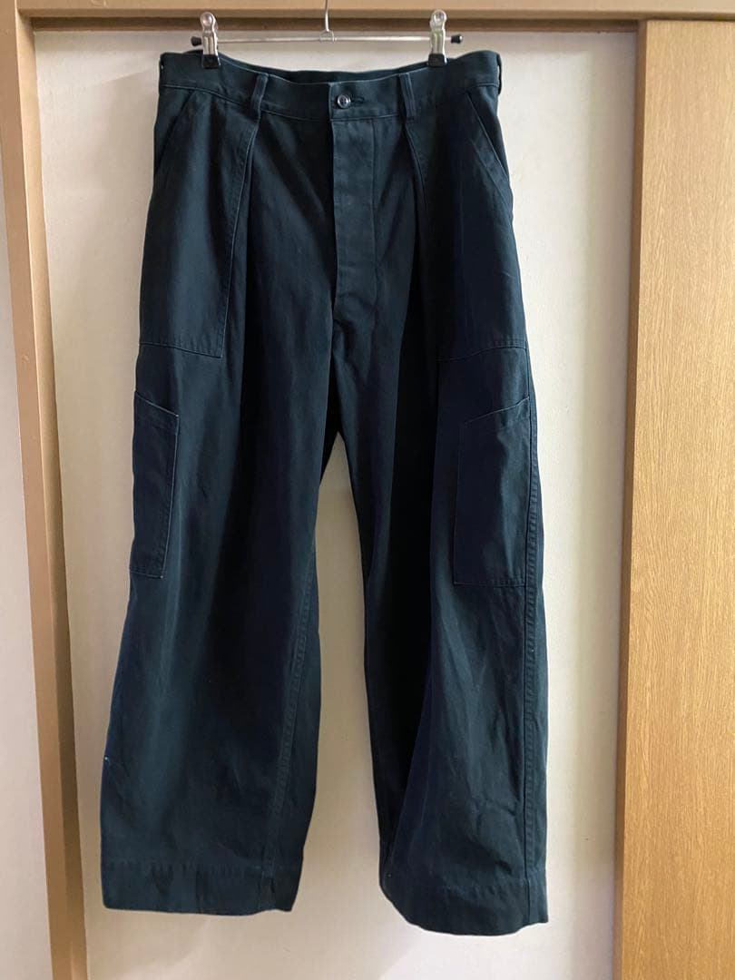 パンツ 24SS a.presse USAF Hemmed Bottoms black1