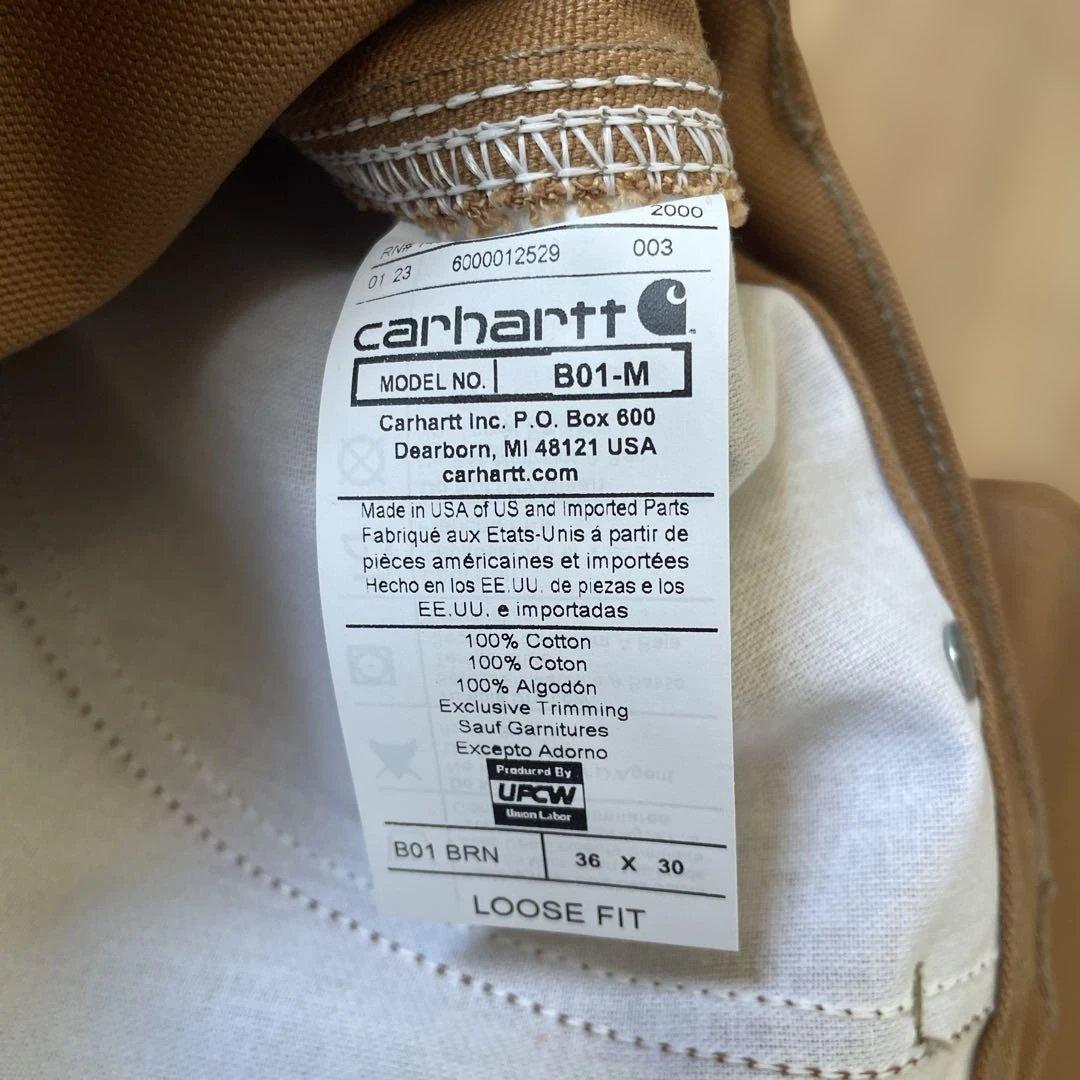 新品 Carhartt B01-M ダブルフロントダックパンツ LOSE FIT