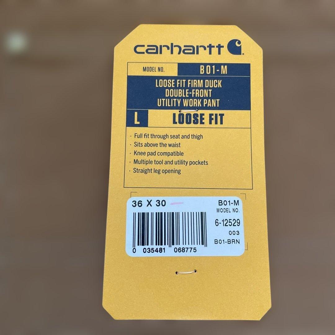 新品 Carhartt B01-M ダブルフロントダックパンツ LOSE FIT