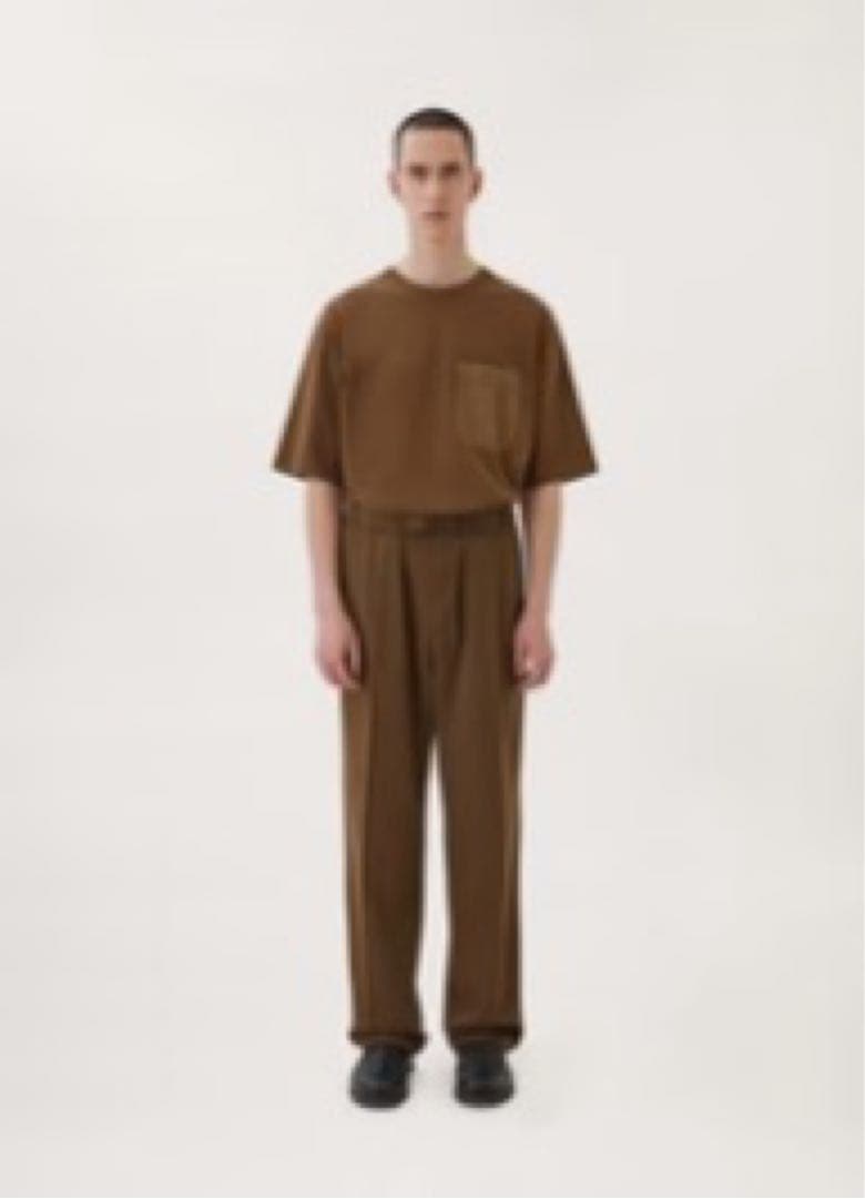 LEMAIRE ブラウン スラックス ベルト付き