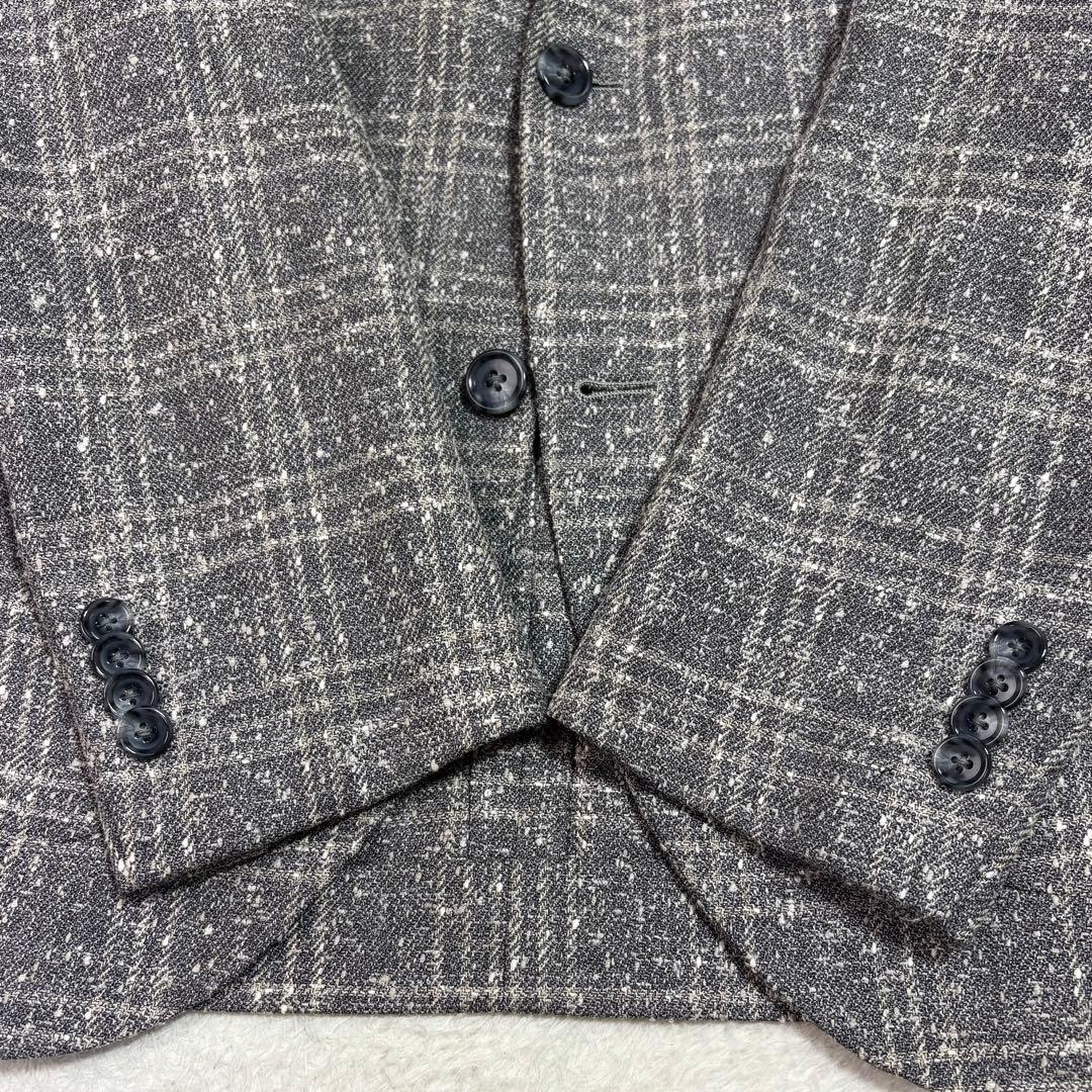 シップス ロロピアーナ シルク リネンツイード テーラードジャケット グレー44