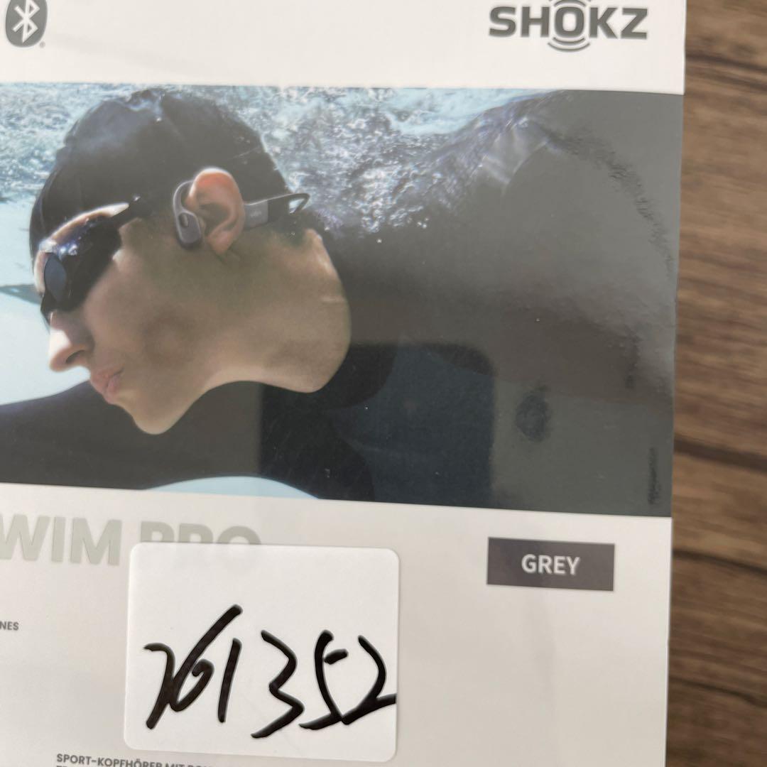 261352 Shokz OpenSwim Pro骨伝導イヤホン 水泳用グレー
