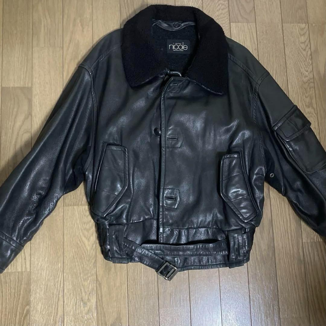 【革ジャン】boutique nicole ブティック ニコル シカ皮