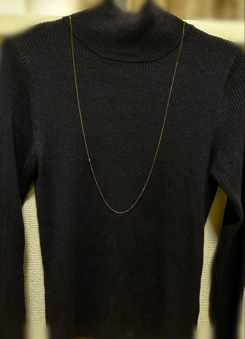 agete K10 ロングネックレス スライドアジャスター ベネチアン