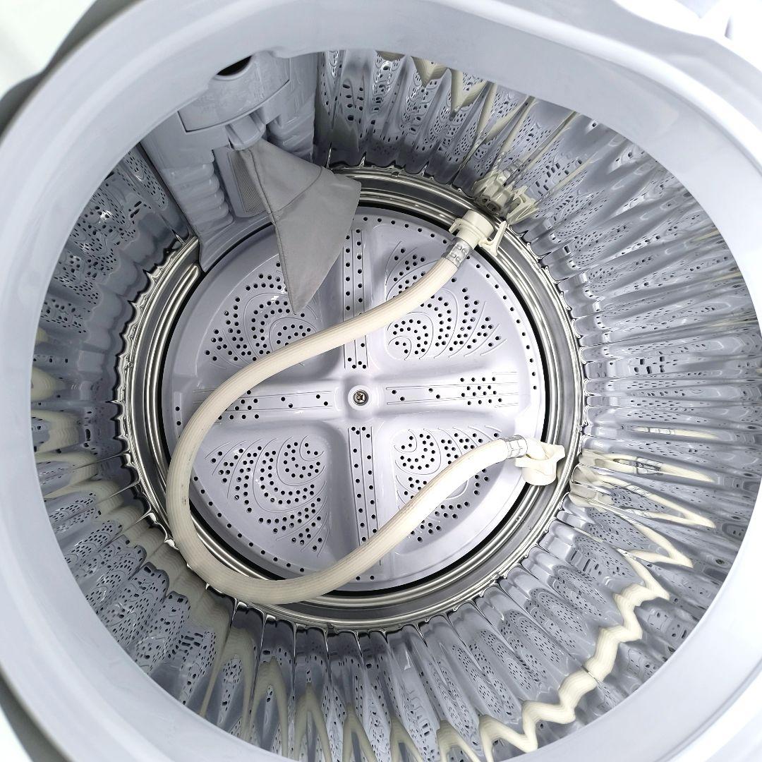 運搬取付無料！ホワイト・穴なしでカビにくい！純正SHARP洗濯機！完動品超美品！