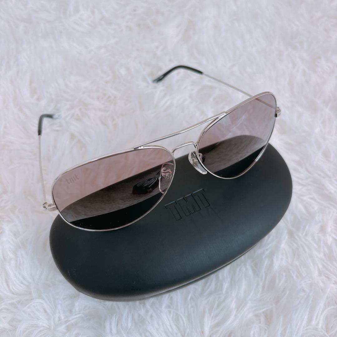 【極美品】TMT ティアドロップ サングラス キムタク シルバー/グレー