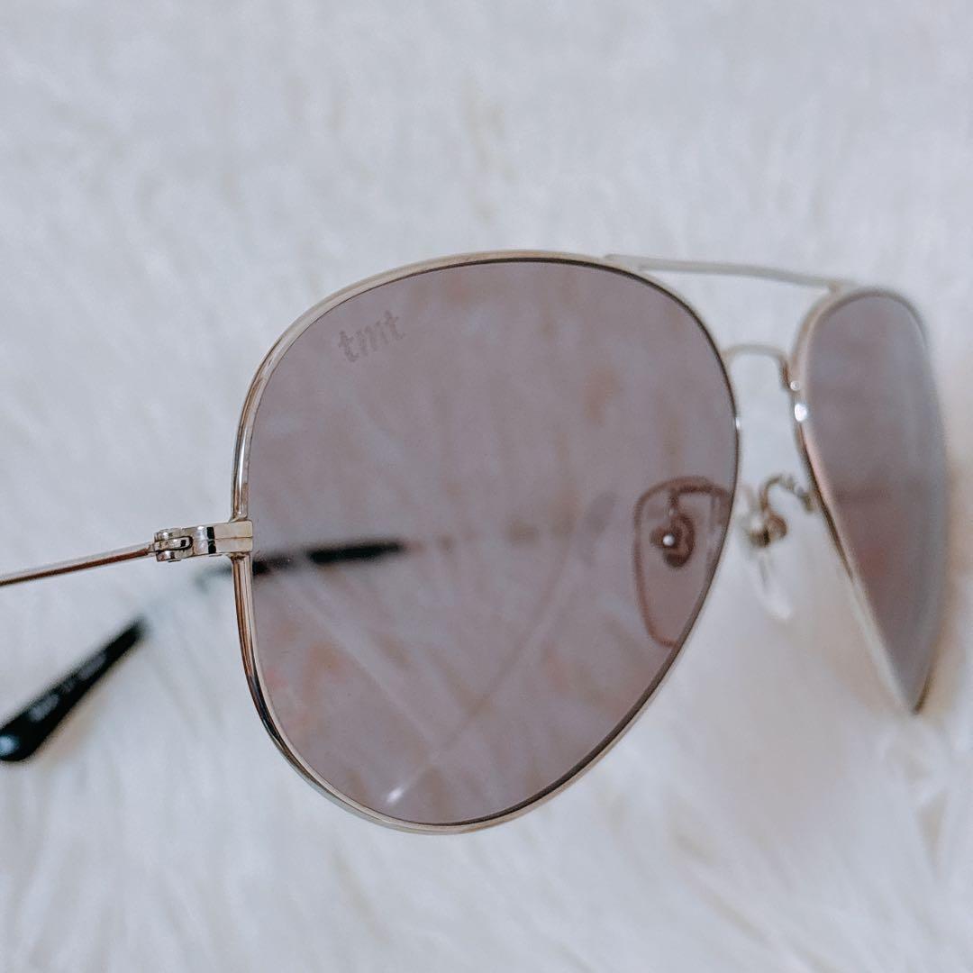 【極美品】TMT ティアドロップ サングラス キムタク シルバー/グレー