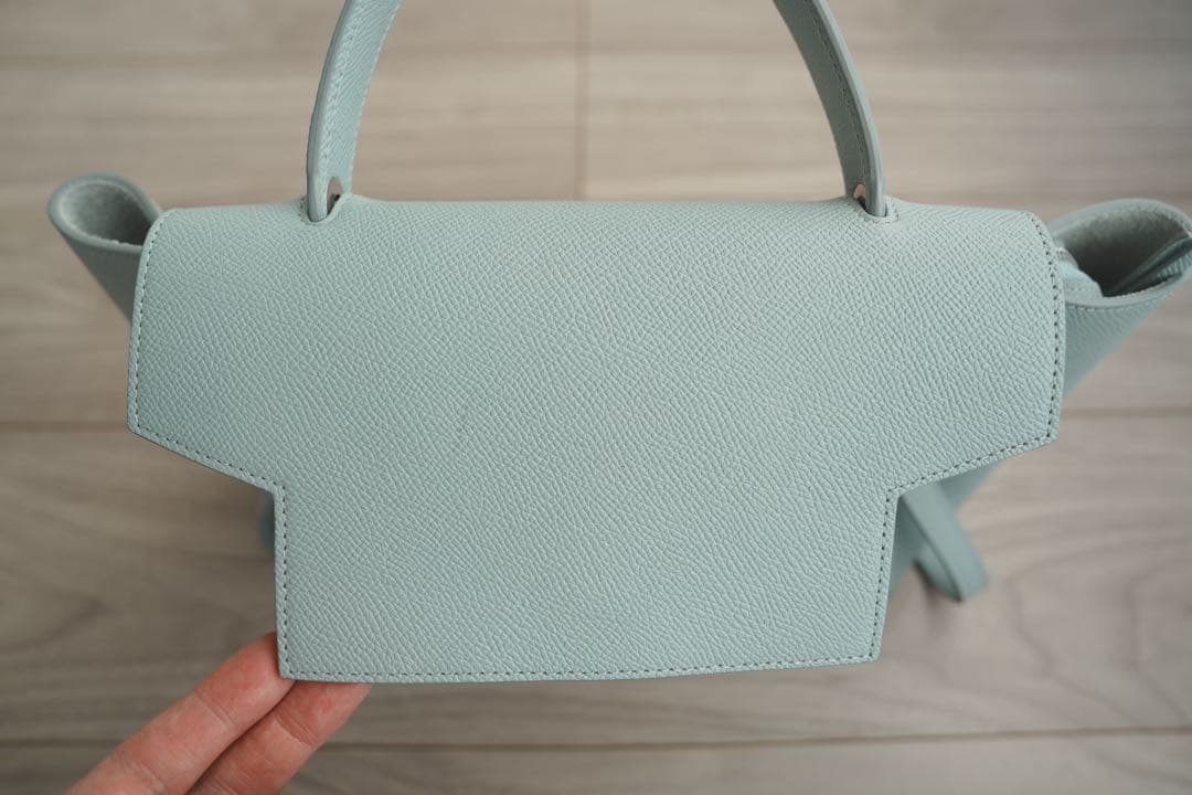 【セリーヌ(CELINE)】ハンドバックミントグリーン フラップ付き