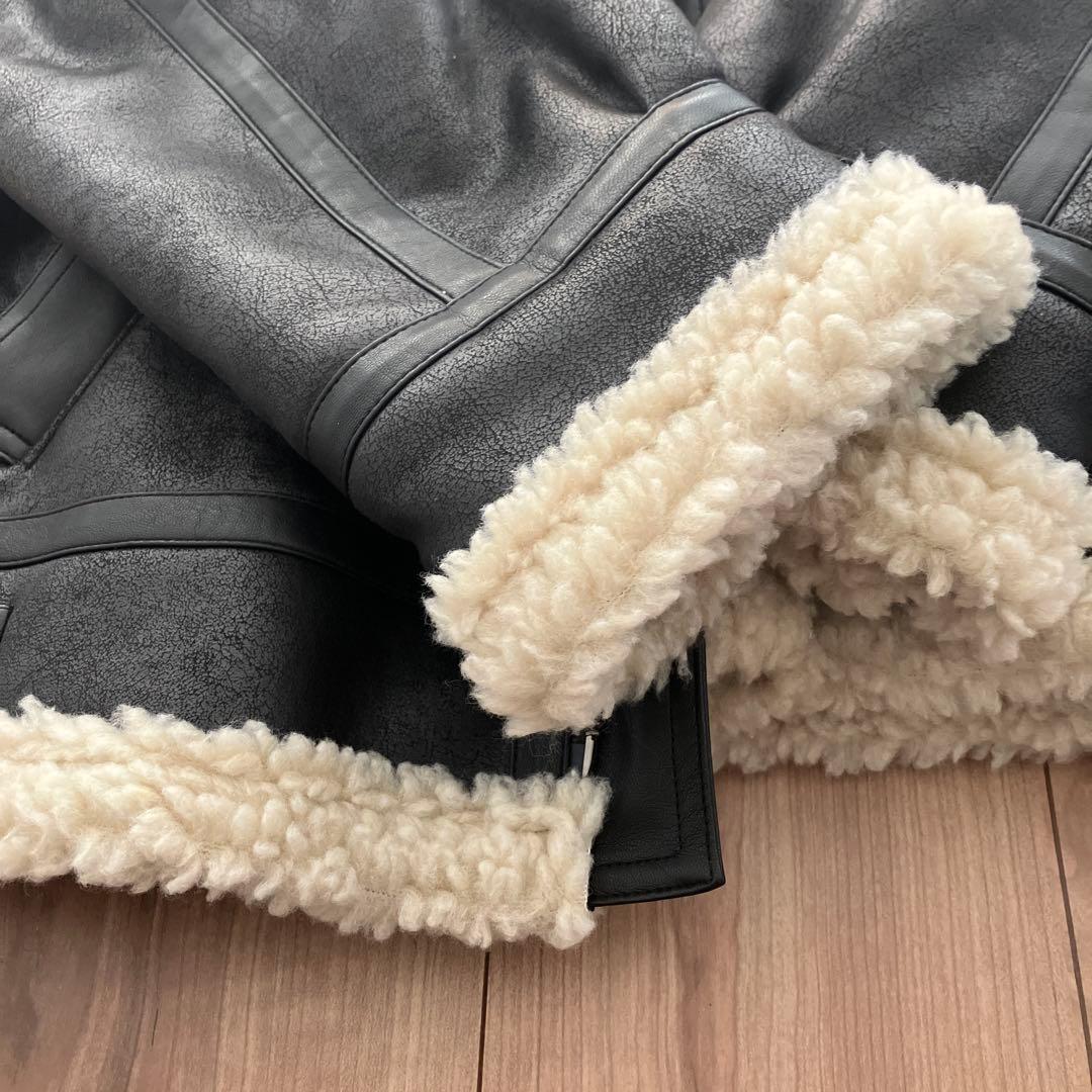 【未使用品】ungrid フェイクムートン ボアブルゾン