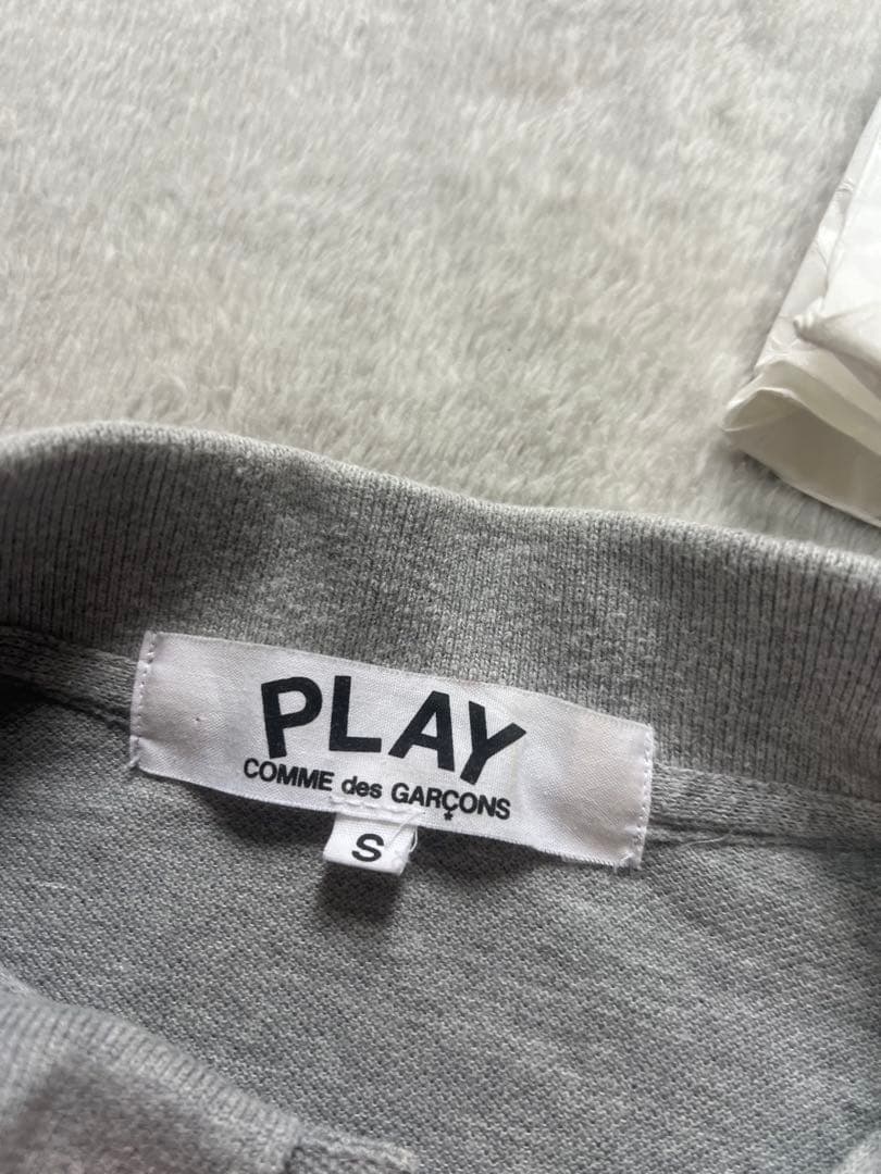 【良品】PLAY COMME des GARÇONS グレー ポロシャツ S