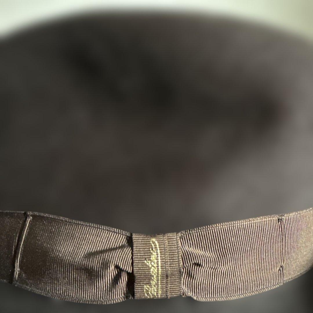 Borsalino 兎 グアナコ 毛 100% 中折れハット 60 ブラウン