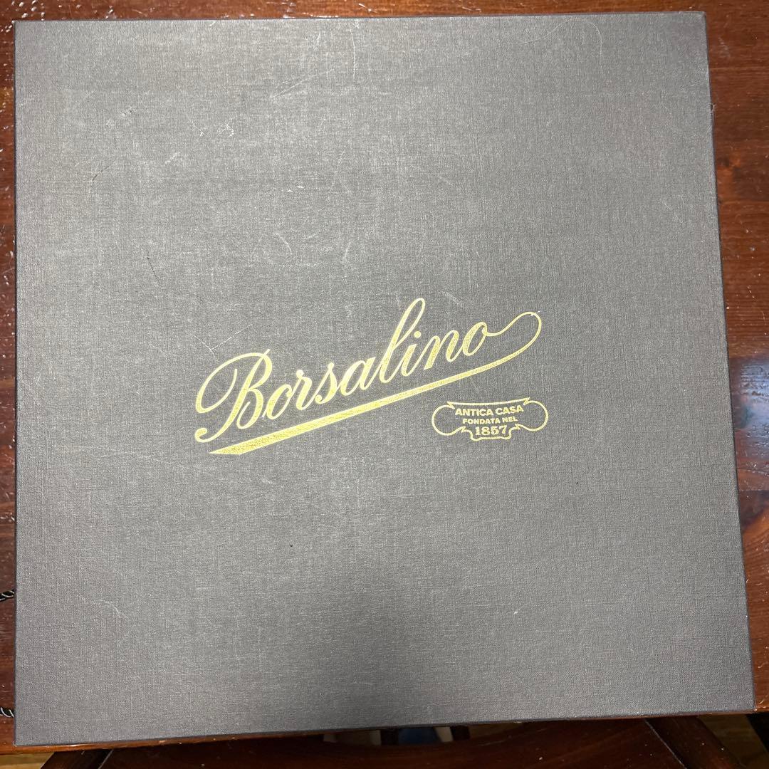 Borsalino 兎 グアナコ 毛 100% 中折れハット 60 ブラウン