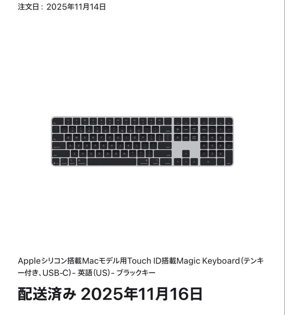 ＊Apple magic Keyboard 2025年モデル US配列＊