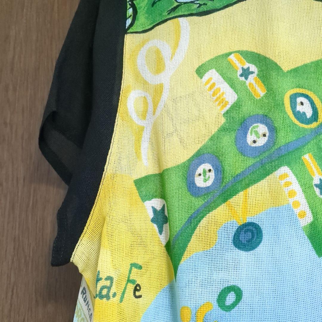 TOKUKO 1er VOL　チュニック　シースルー　黒　カラフル　半袖