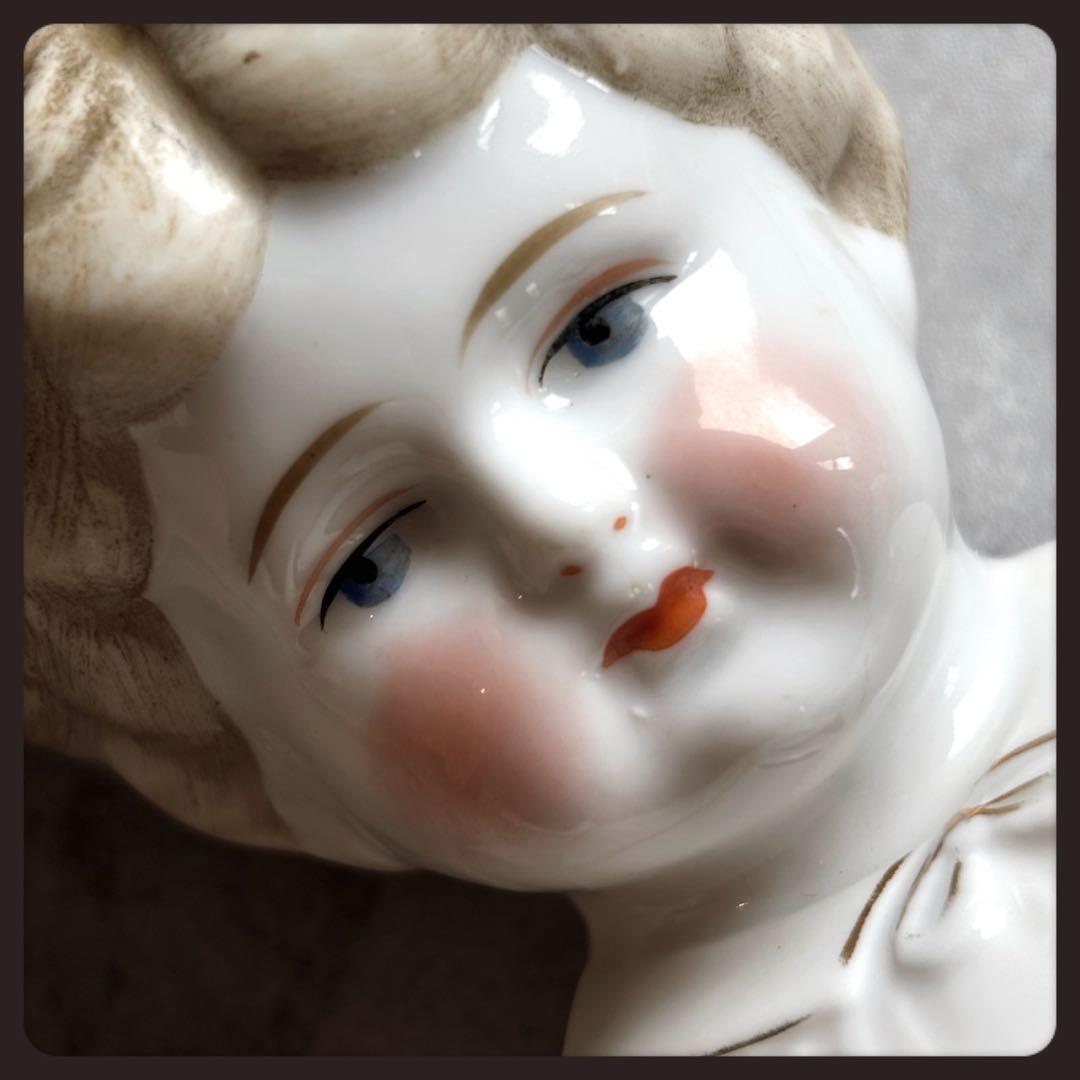 アンティーク ブロンドチャイナヘッドドール　 ヘッドパーツ ドイツ製