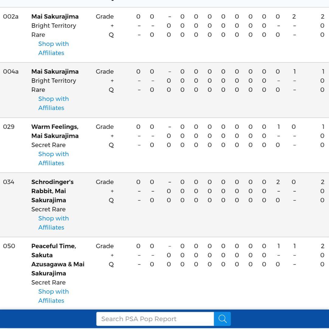 PSA10 ビルディバイド　青春ブタ野郎　穏やかな時間 梓川咲太&桜島麻衣 SC