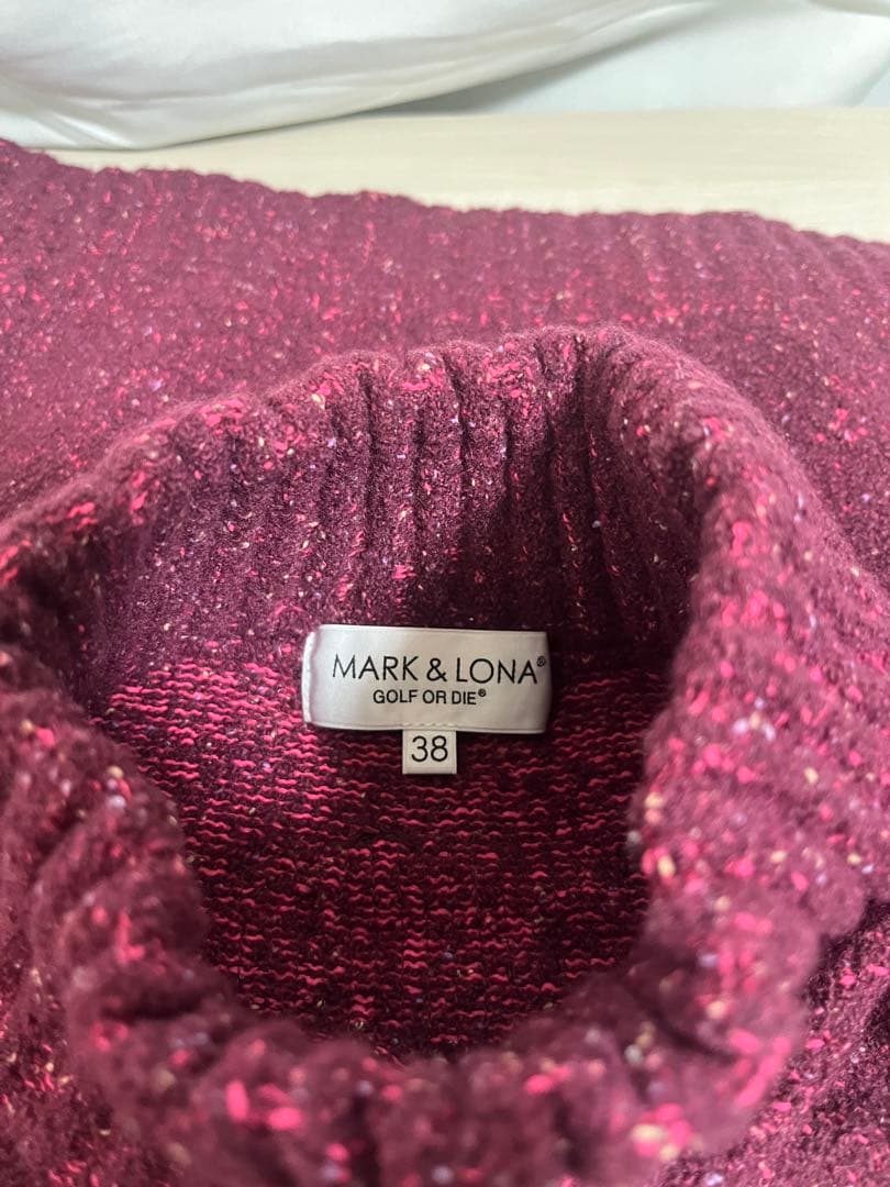 定価5万 美品 マークアンドロナ シルクアンゴラ混 ニット 38 ボルドー