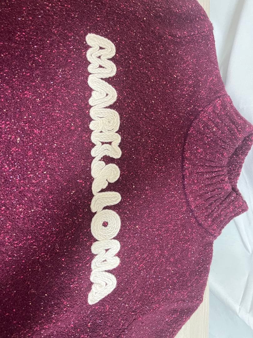 定価5万 美品 マークアンドロナ シルクアンゴラ混 ニット 38 ボルドー