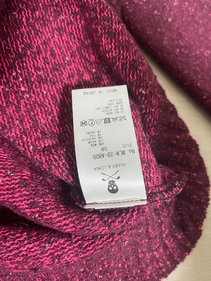 定価5万 美品 マークアンドロナ シルクアンゴラ混 ニット 38 ボルドー