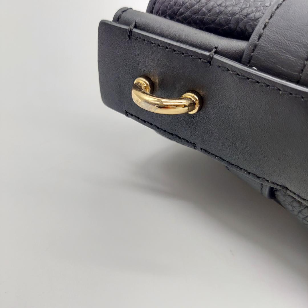 美品　COACH ハンドバッグ　黒　ストラップ　保存袋付き