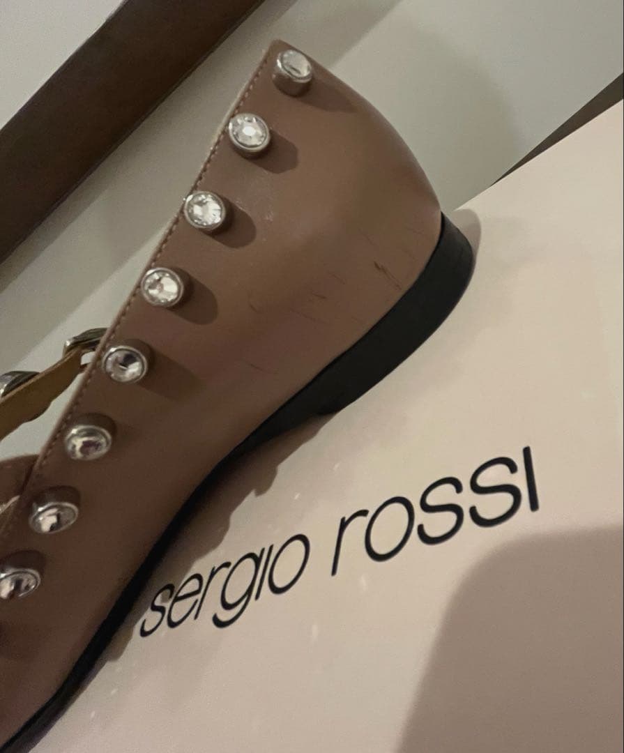 セルジオロッシ　Sergio Rossi フラットシューズ　ビジュー