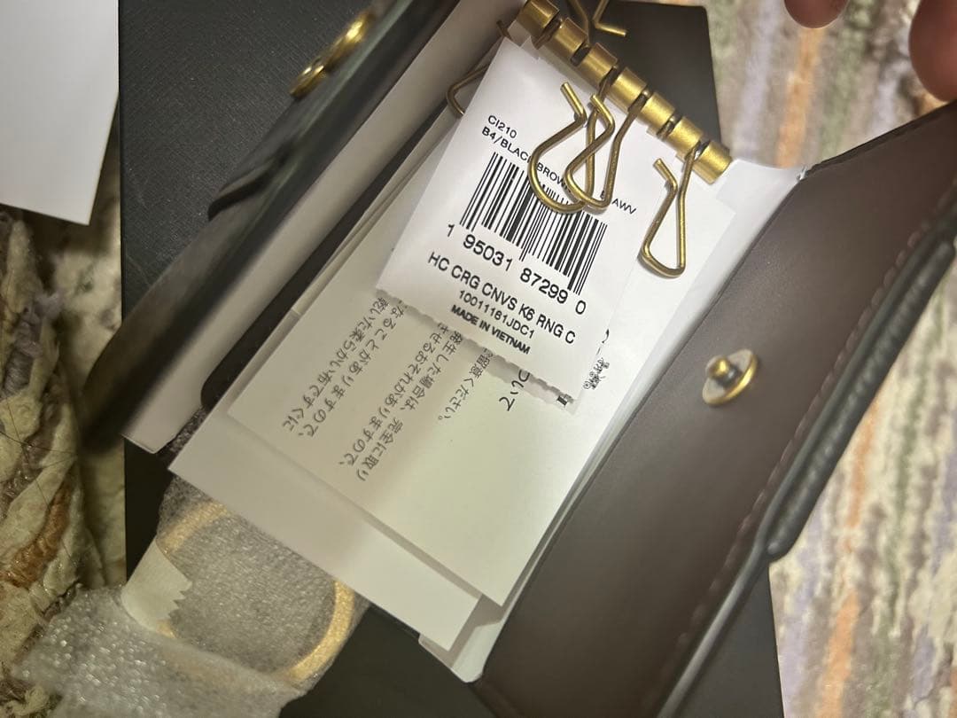「美品」COACH レザーキーケース ブラック/ブラウン 大幅値下げ中！