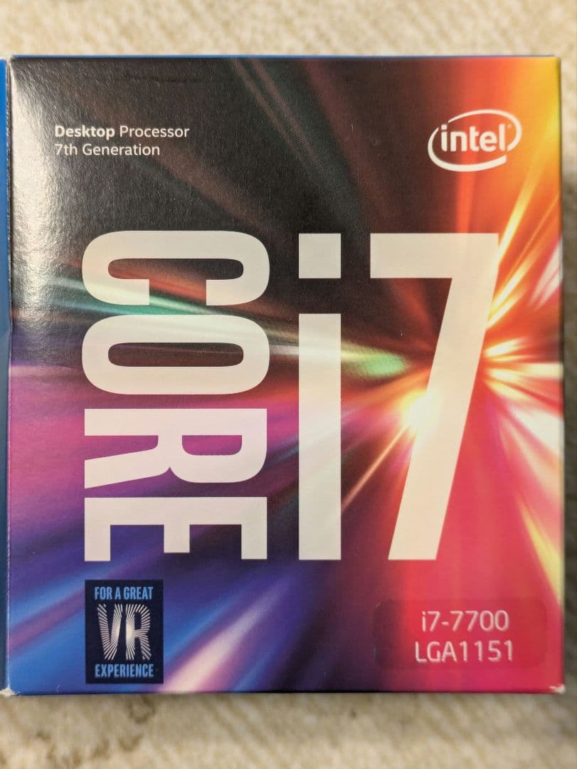 Intel Core i7-7700 CPU LGA 1151　クーラー付